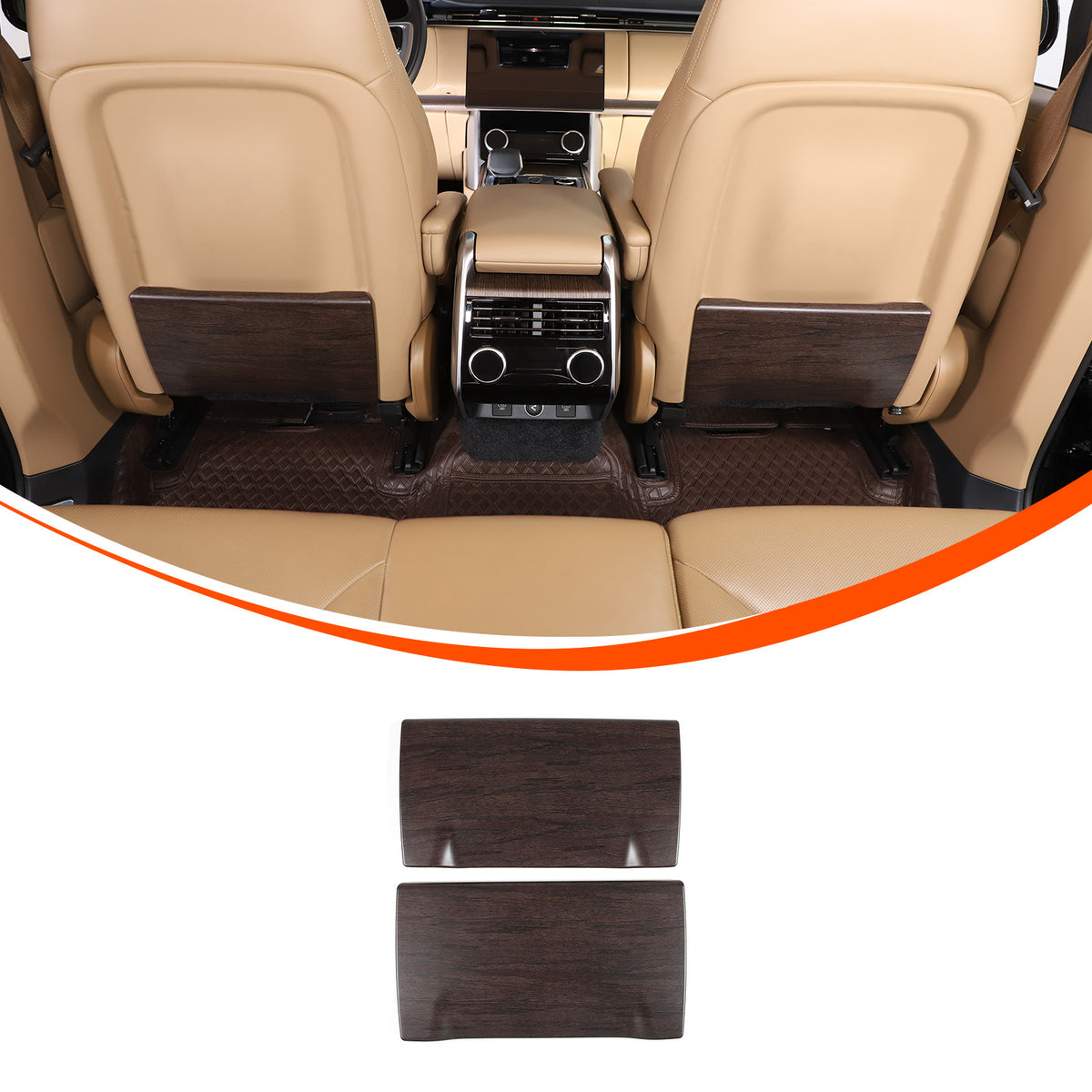 Grain ABS Seat Back Anti-kick Panel Trim Cover For LR Range Rover 2023-2024 1