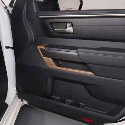 Pear Wood Interior L Strip Door Panel Trim For Toyota Tundra Sequoia 2022-26 US 11