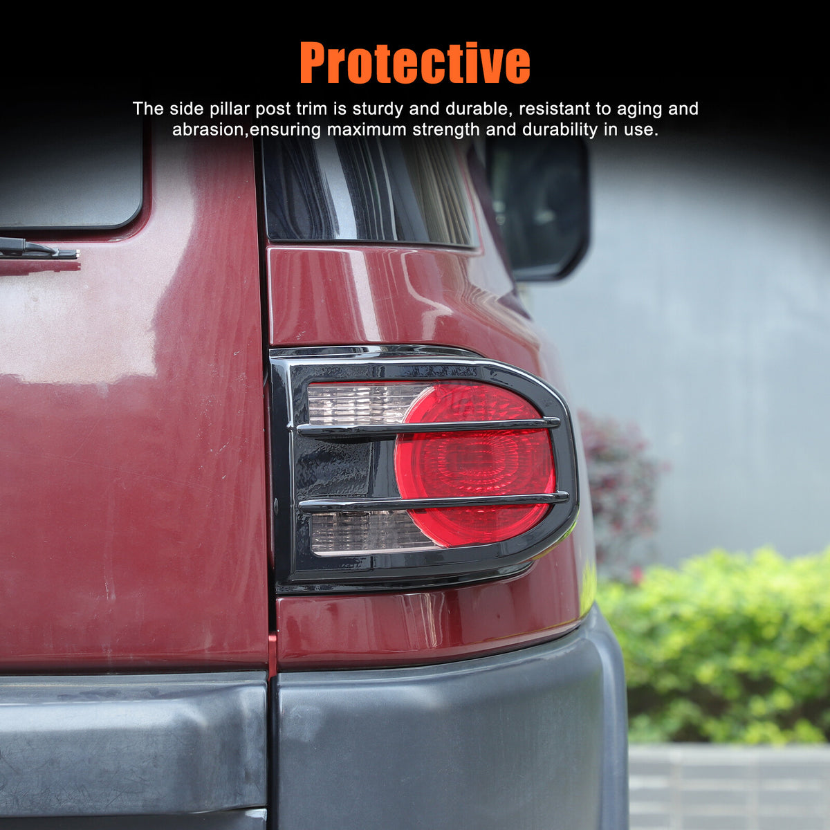 Piano Glossy Black ABS Tail Light Cover Trim For Toyota FJ Cruiser 2007-2021 US 14