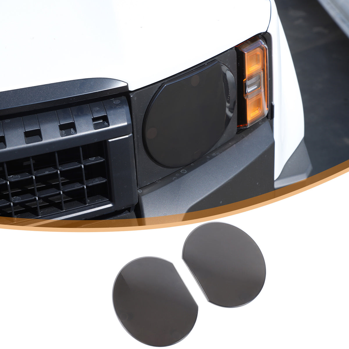 Black Smoked Front Headlight Lens Cover For Toyota Land Cruiser LC250 24+ US 8