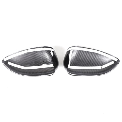 Honeycomb Carbon Fiber Exterior Side Mirror Trim For Fiat 500 Abarth 595 2010+ 17