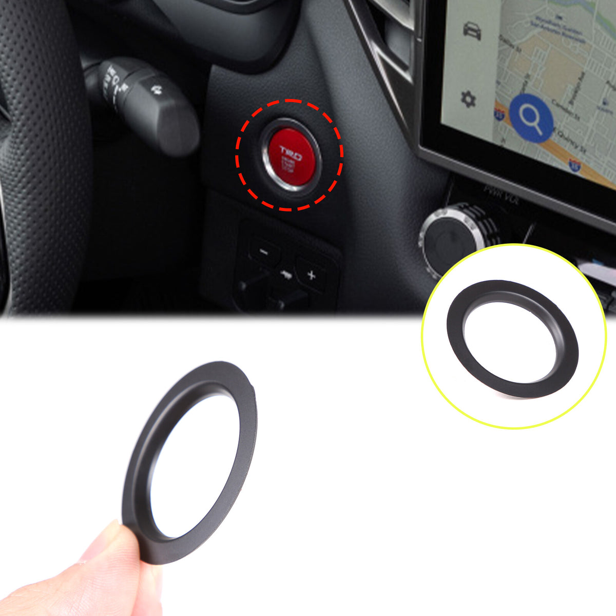 Matte Black ABS Interior Decoration Cover Trim Kit For Toyota Tundra 2022-26 US - Variants 1-5 26