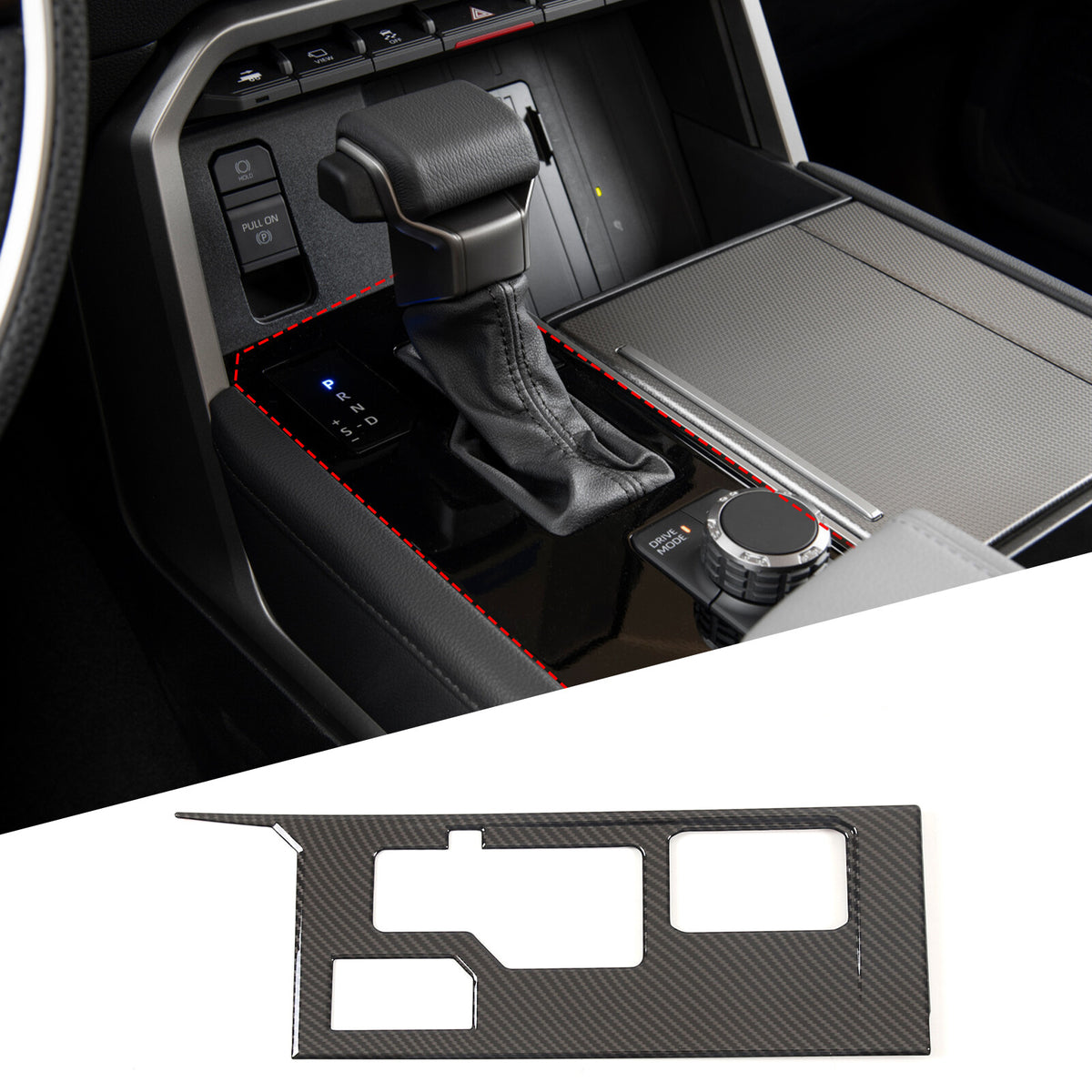ABS Carbon Fiber Interior Set Cover Trim Kit For Toyota Tundra Sequoia SR 22+ - Styles 1-5 113