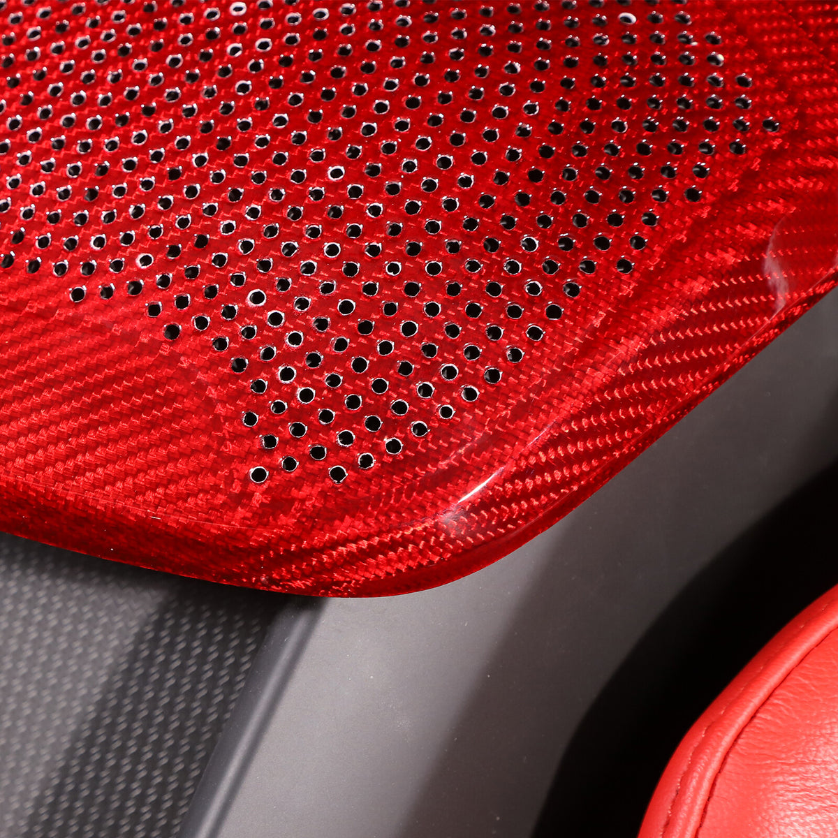 Red Real Carbon Fiber Full Interior Set Decor Trim Kit for Corvette C8 20-25 - Styles 56-60 29