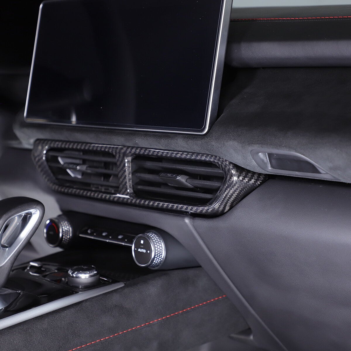 Real Carbon Fiber Center Console Air Vent Panel Trim For Lotus EMIRA 2021-25 2