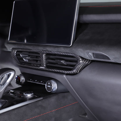 Real Carbon Fiber Center Console Air Vent Panel Trim For Lotus EMIRA 2021-25 2