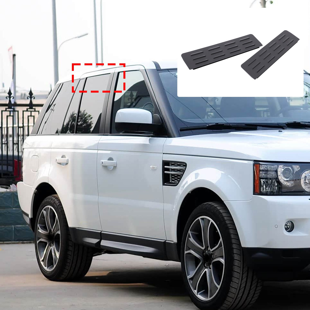 Rear Door Window Louver Air Vent Panel Trim For LR Range Rover Sport L320 05-13 2