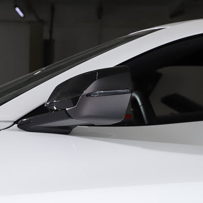 For C8 Corvette Z51 Z06 20-26 Matte Carbon Fiber Side Mirror Cover Lower Base US 13