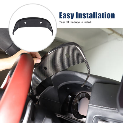 Real Carbon Fiber Dashboard Instrument Cover Trim For Toyota Supra A90 2019-22 7