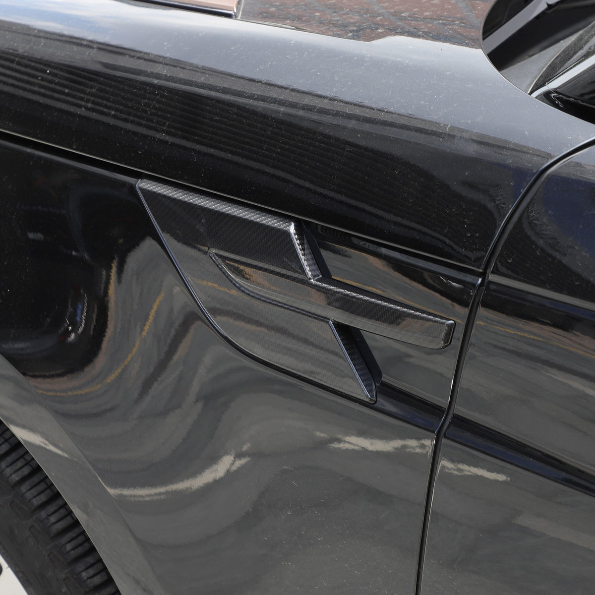 Real Carbon Fiber Hood Side Trim Cover Set for LR Range Rover Sport L461 2023+ 17