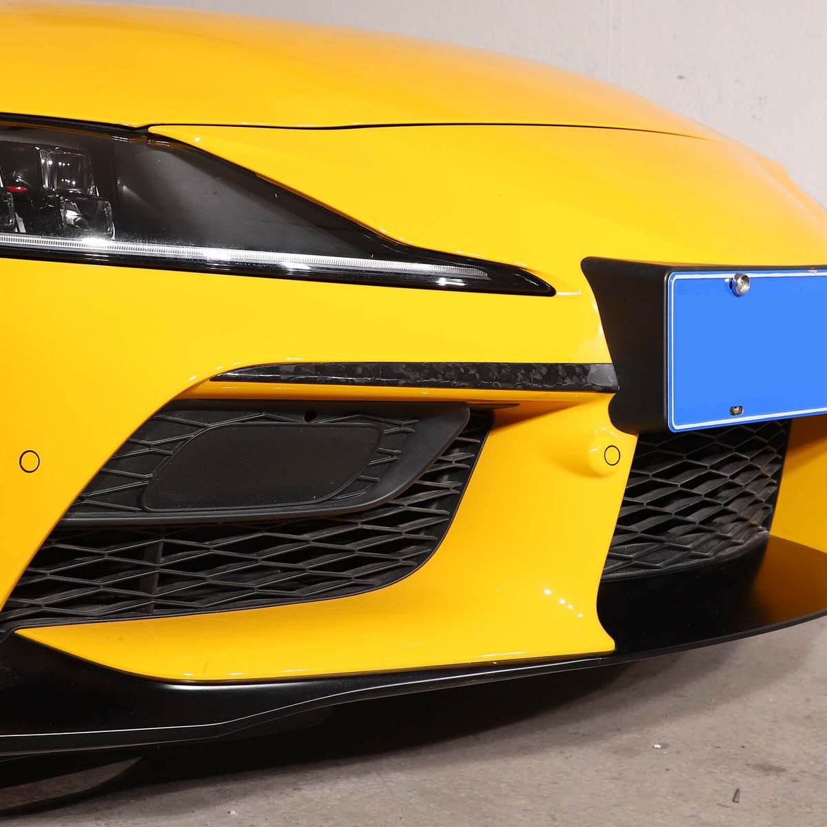Forged Real Carbon Fiber Front Bumper Trim Strip Cover For Toyot Supra 2019-2024 6