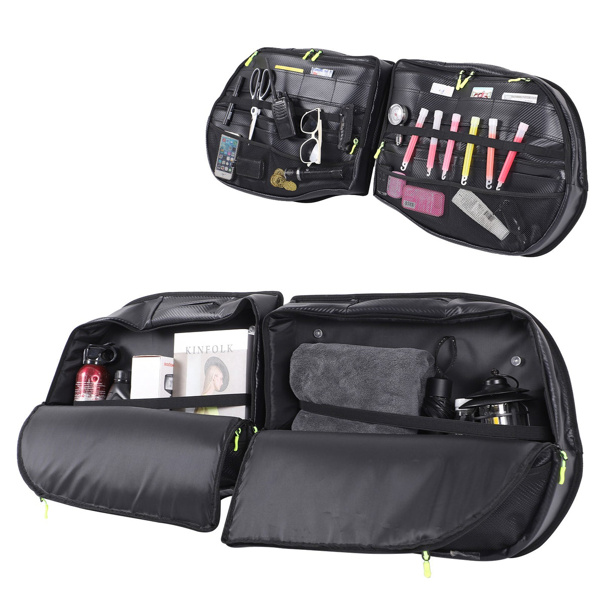 Carbon Pattern Tailgate Window Storage Bag For Land Rover Defender L663 2020+ 9