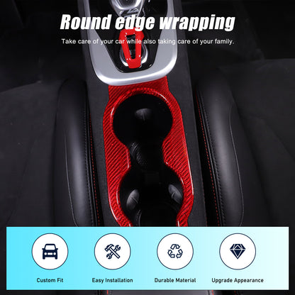 Red Real Carbon Fiber Interior Center Console Cover Trim For Lotus EMIRA 2021-25 16