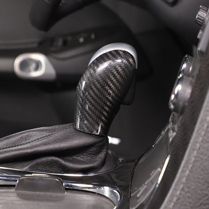 Real Carbon Fiber Console Gear Shift Knob Head Cover Trim For Corvette C6 05-13 9
