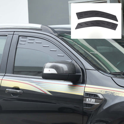 Alloy Front Row Window Vent Louvers Shutter Trim for Ford Ranger T7 T8 15-22 US 3