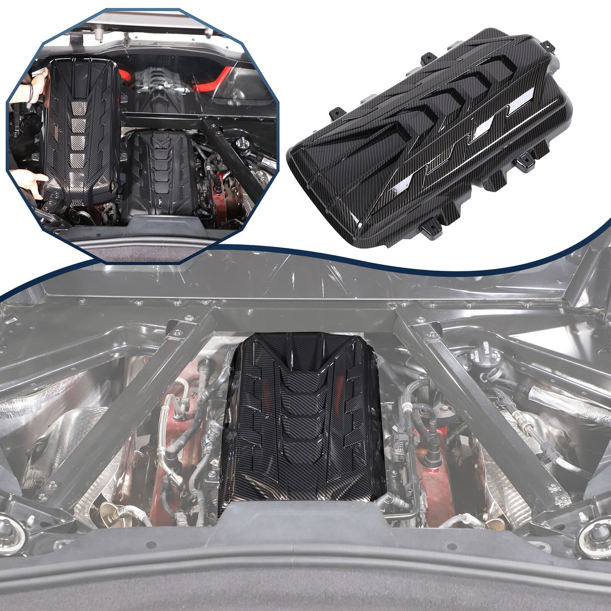 Replace Engine Hood Panel Trim Cover Cap For Corvette C8 Coupe 2020-26 - Variants 1-5 4