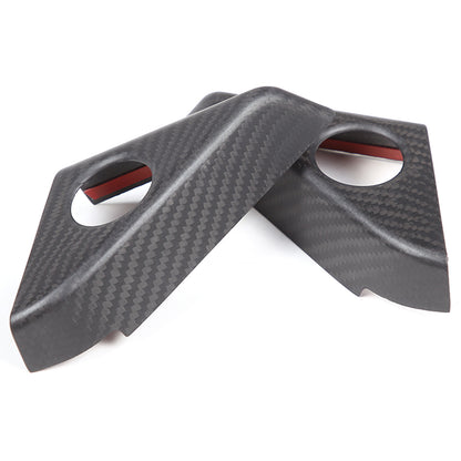 Matte Real Carbon Fiber Door Speaker Frame Trim Cover For Nissan GTR R35 2008-16 1