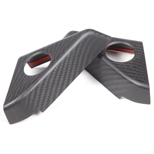 Matte Real Carbon Fiber Door Speaker Frame Trim Cover For Nissan GTR R35 2008-16 1