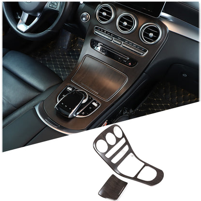 Wood Center Console Gear Panel Trim For Benz C GLC Class W205 X253 2015-2018 2