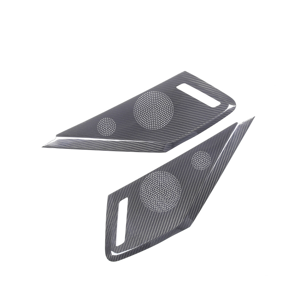 Real Carbon Fiber Side Door Speaker Cover Horn For C8 Corvette 2LT 3LT 2020-26 5
