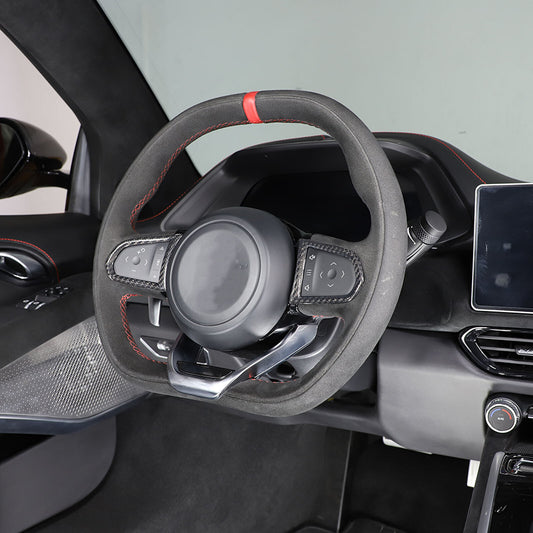 Real Carbon Fiber Steering Wheel Button Cover Trim For Lotus EMIRA 2021-25 US 2