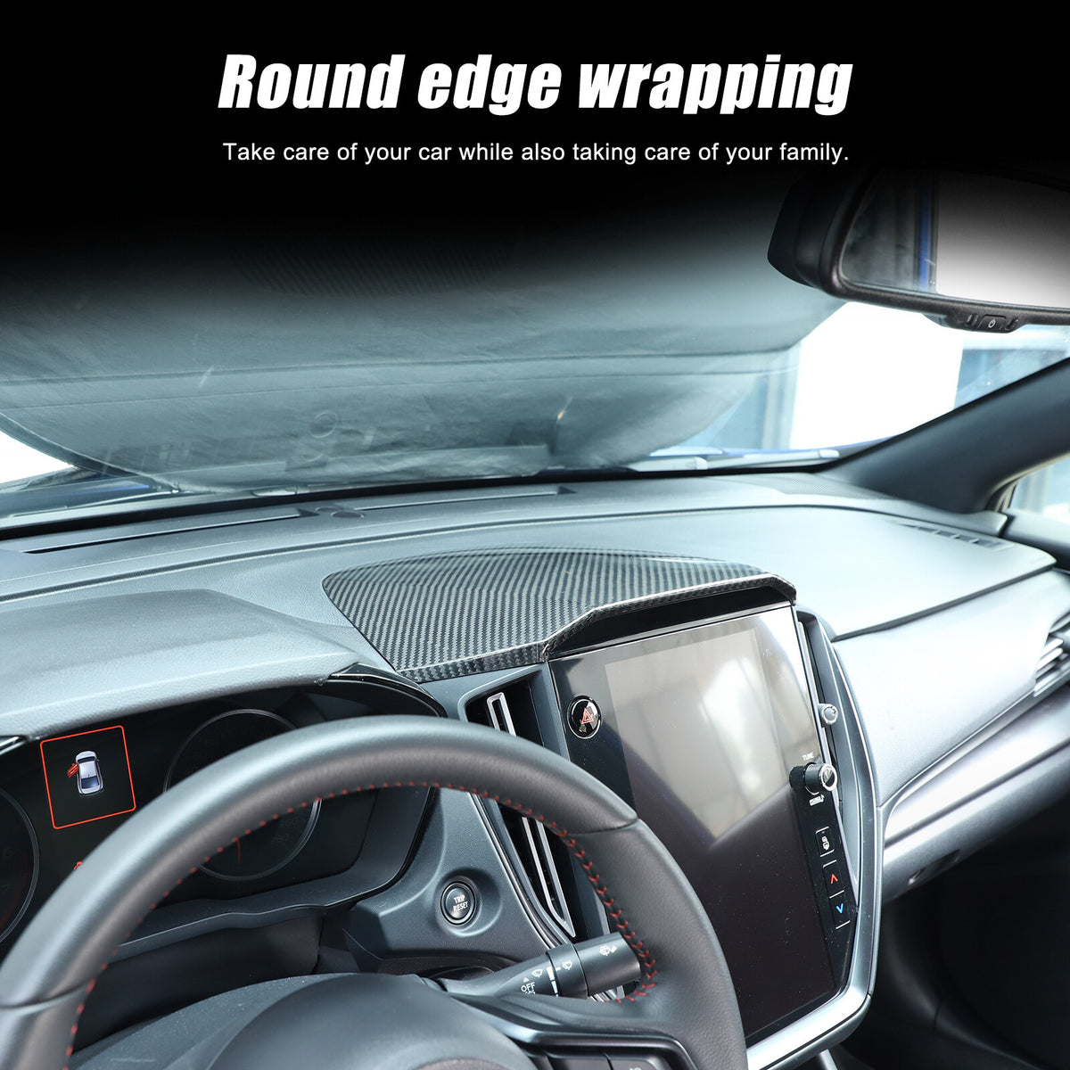 Real Carbon Fiber Center Dashboard Upper Cover Trim For Subaru WRX STI VB 22-24 23