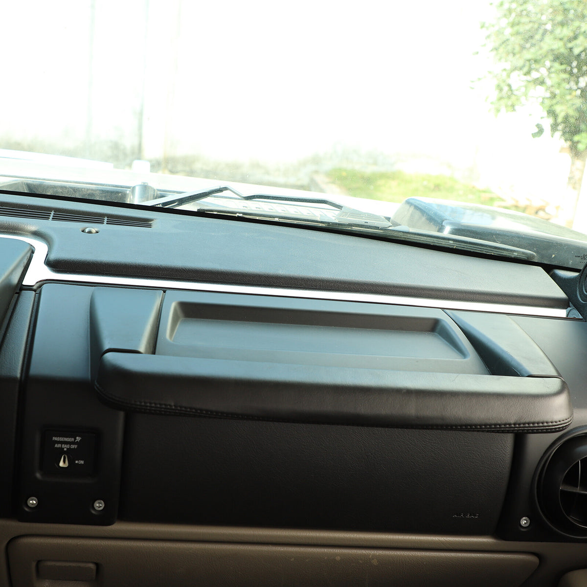 Silver Steel Dashboard Recess Trim Interior Kit fit For Hummer H2 2003-2007 US 4