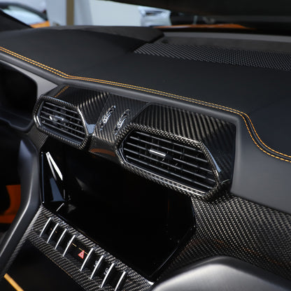 Carbon fiber Central Console air outlet frame trim For Lamborghini URUS 18-23 7
