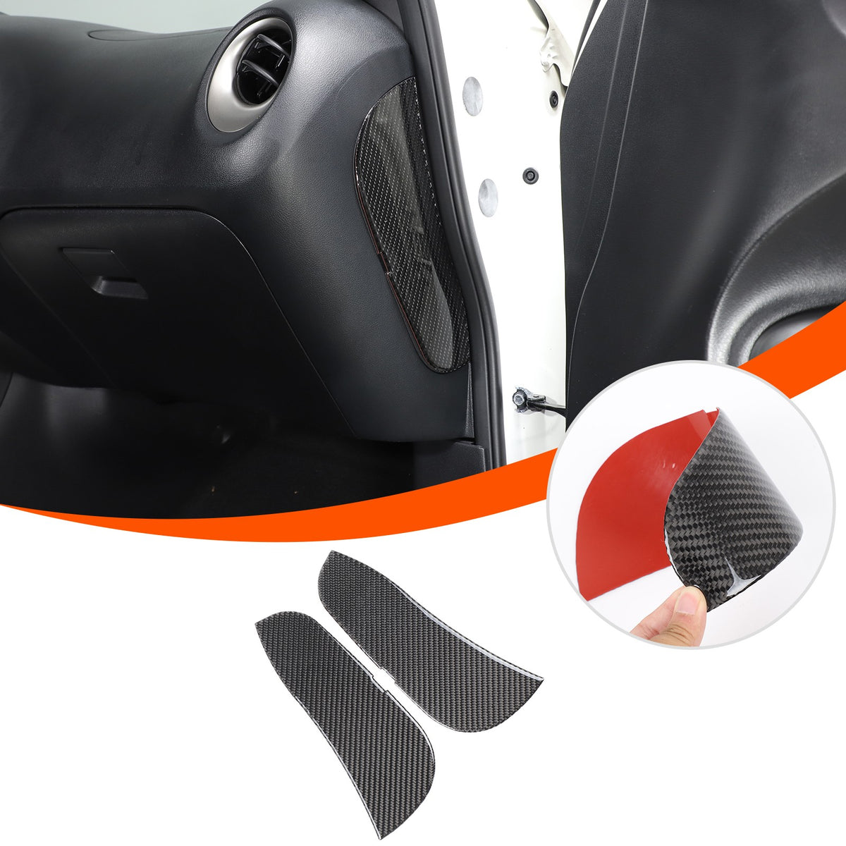 Soft Carbon Fiber Interior Center Console trim Sticker For Nissan Juke 2011-2019 160