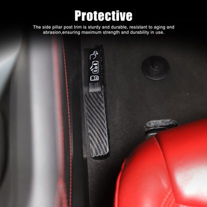 Real Dry Carbon Fiber Emergency Door Lock Switch Trim for Corvette C8 2020+ 5