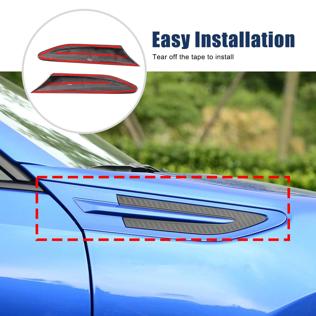 Real Carbon Fiber Side Fender Airvent Trim For Toyota 86 16-20/Subaru BRZ 12-20 15