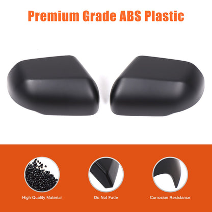 Matte Black Exterior Rearview Mirror Cover Trim For Toyota Tundra/Sequoia 2022+ 7
