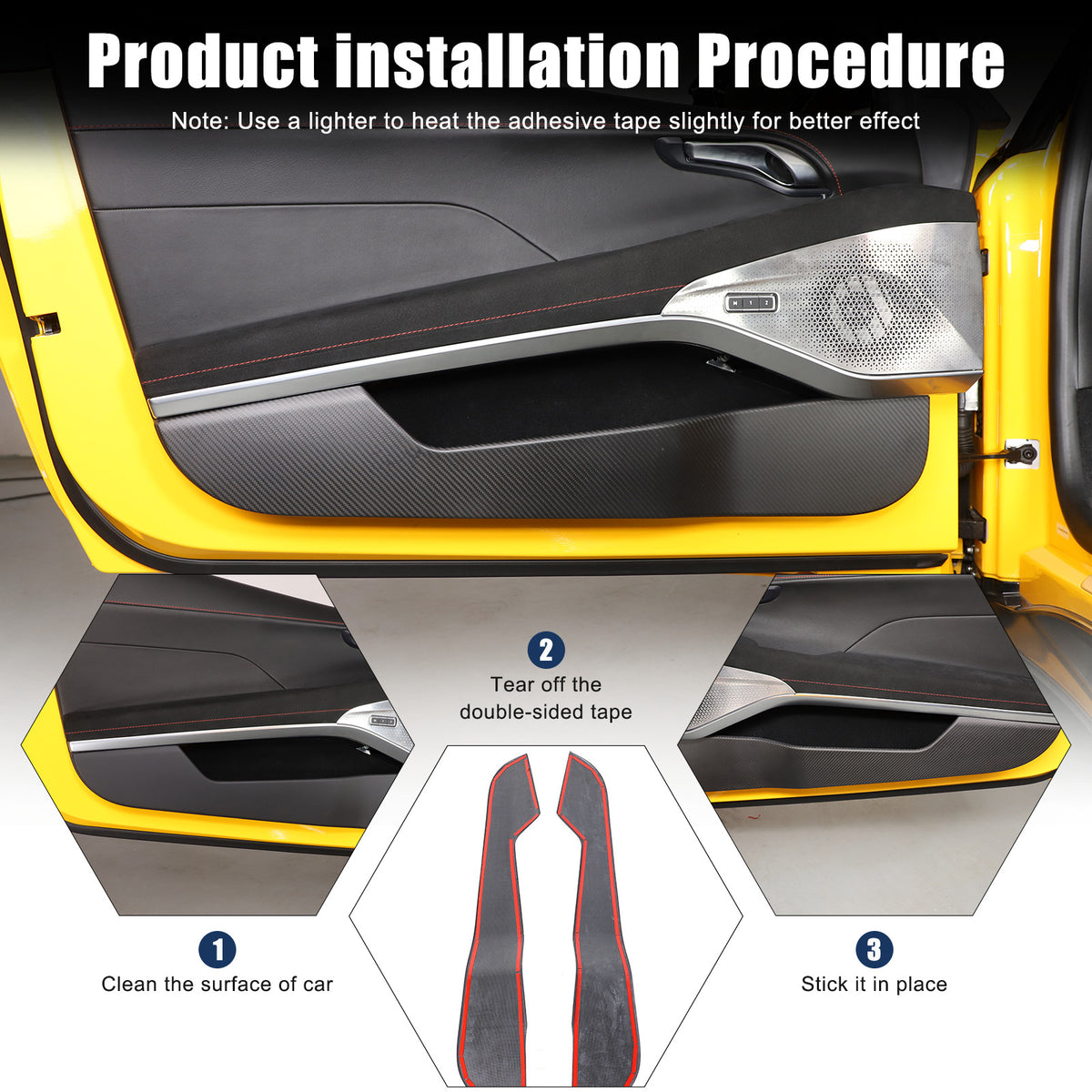 Matte Real Carbon fiber Interior Door Anti-Kick Trim Cover For Lotus EMIRA 22-25 6