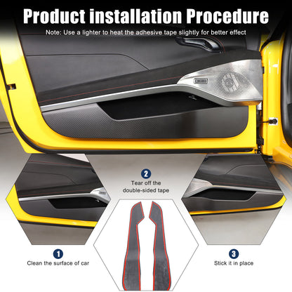 Matte Real Carbon fiber Interior Door Anti-Kick Trim Cover For Lotus EMIRA 22-25 6