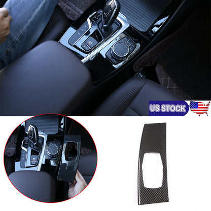 Real Carbon Fiber Multimedia Knob Panel Trim For BMW X3 G01 X4 G02 2018-2020 2