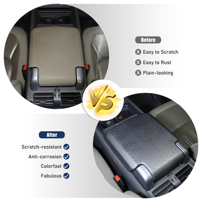 Matte Honeycomb Carbon Fiber Storage Armrest Cover For Land Rover Defender 2020+ 19