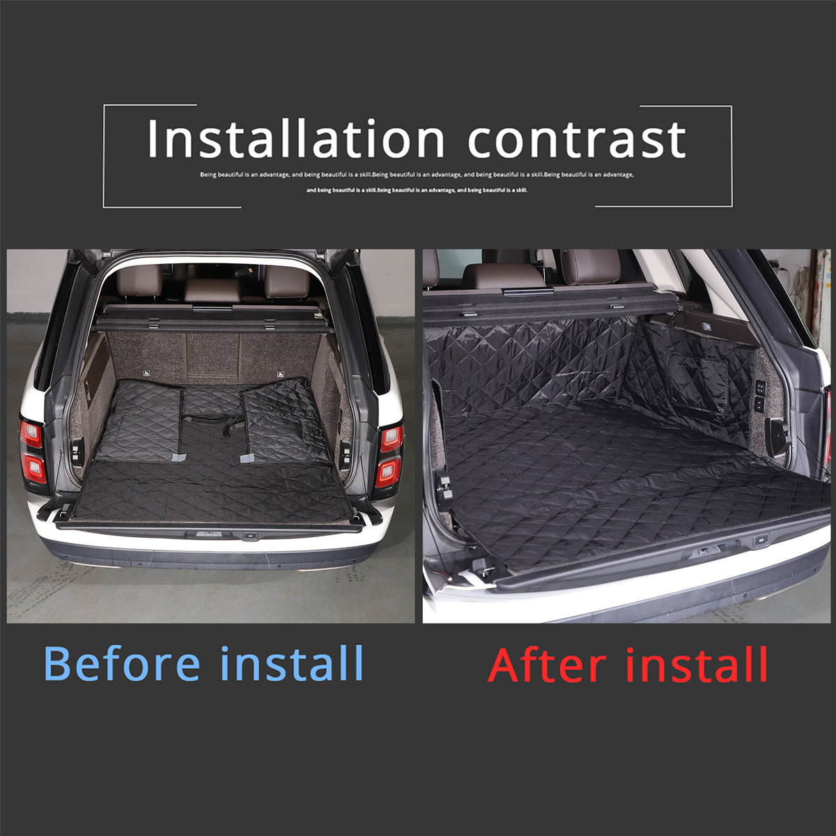 Dog Car Trunk Mat Hammock Pet Seat Cover For Land Rover Range Rover Vogue 2020+ 12