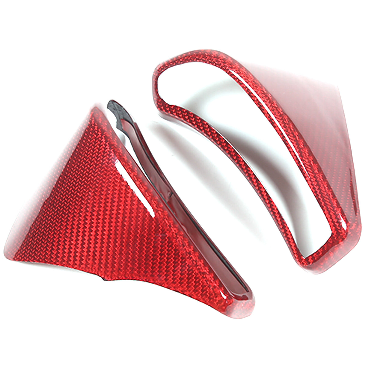 Red Carbon Fiber Dashboard Speedometer Side Cover Trim For Corvette C6 2005-13 10