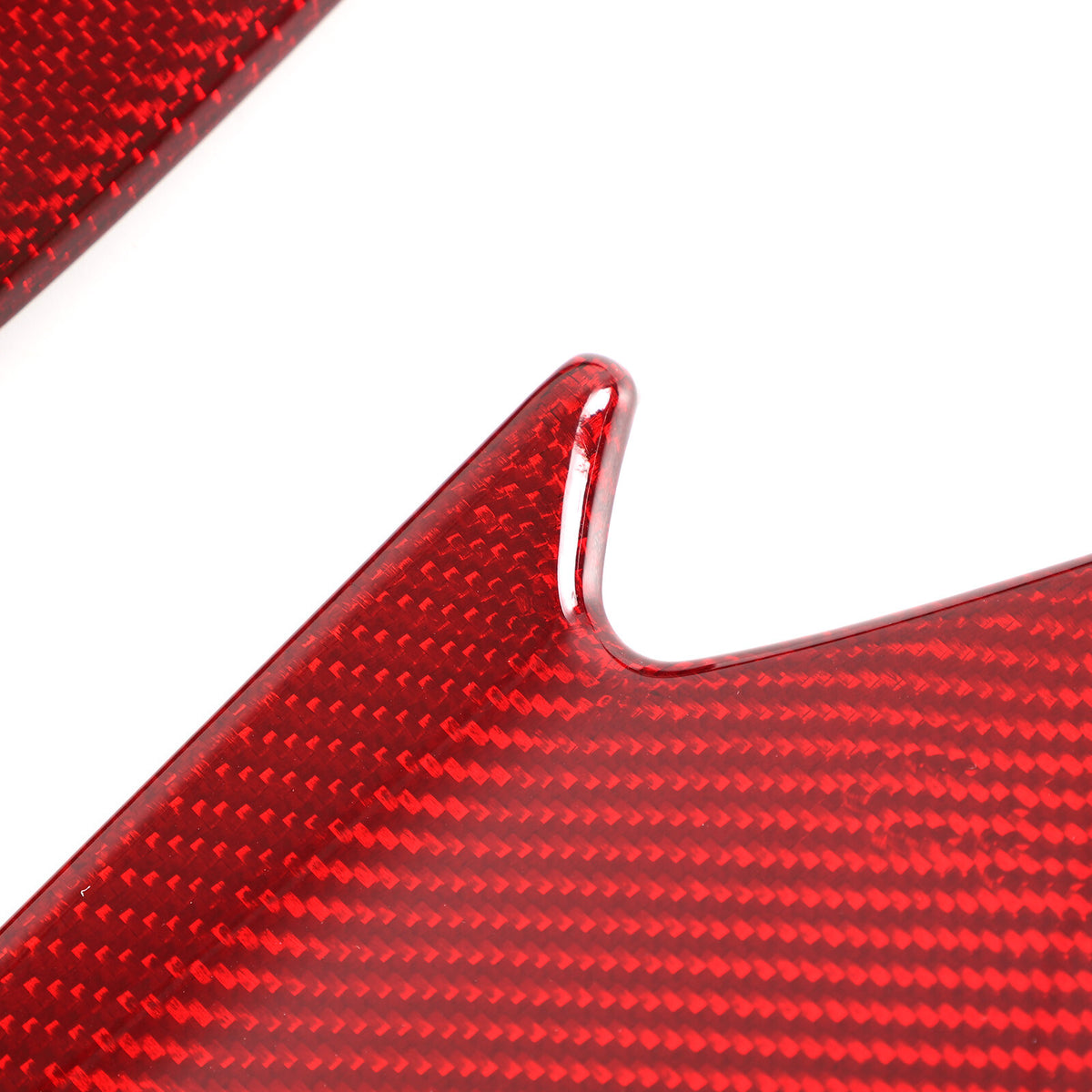 Red Carbon Fiber Inner Door Anti-Kick Panel Trim Cover For Corvette C8 2020-26 3