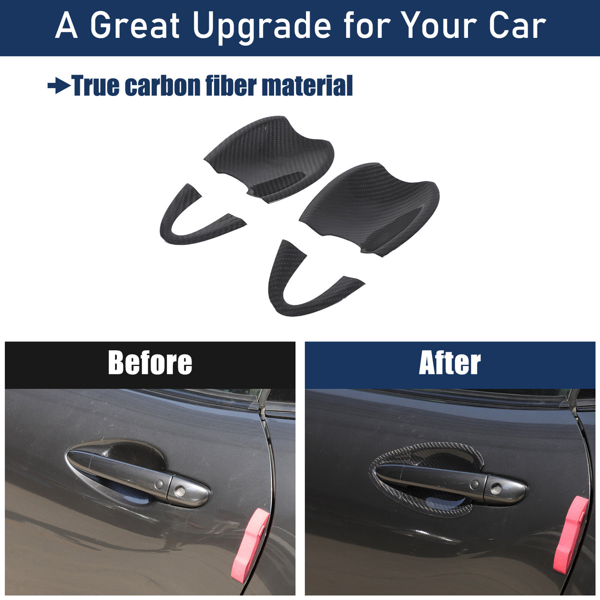 Real Carbon Fiber Exterior Outer Door Bowl Trim For Mazda MX-5 Miata 2016-2025 23