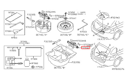 Subaru OEM Jack Tool Kit 97032AL001 for Impreza 3