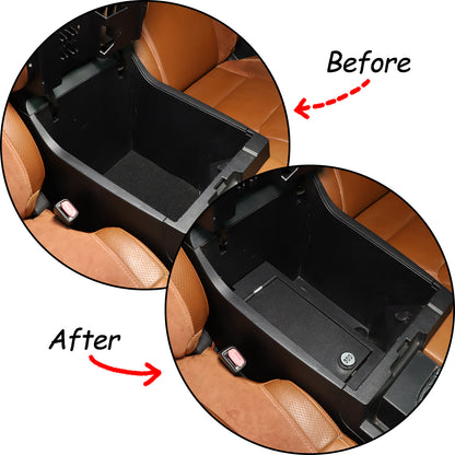 For Toyota Tundra 2014-21 Center Console Small Safe GUN Storage Lock Box W/ TRAY 19