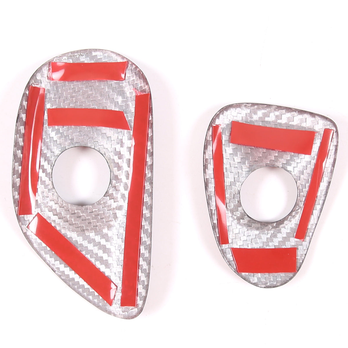 Red Carbon Fiber Interior Door Switch Button Trim Cover For Corvette C6 2005-13 11