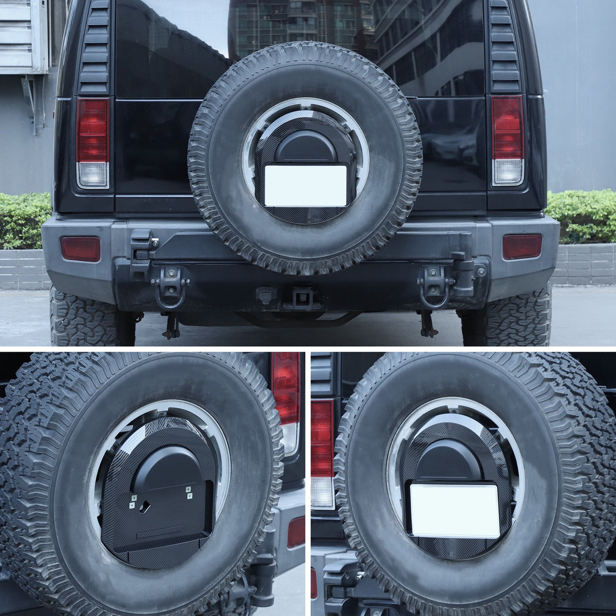 Carbon Spare Tire License Plate Bracket OE:25782333 For Hummer H2 2003-2009 18