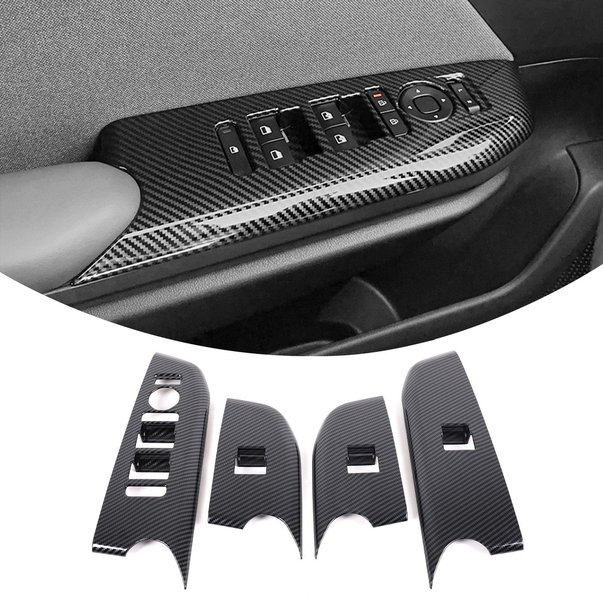 ABS Carbon fiber Interior Cover Trim Decor Accessories For Kia K4 2025+ 38