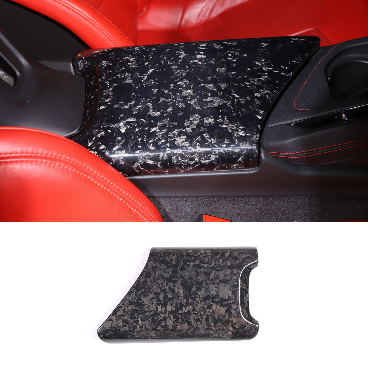 Forged Carbon Fiber Center Console Armrest Box Cover For Corvette C8 2020-26 16