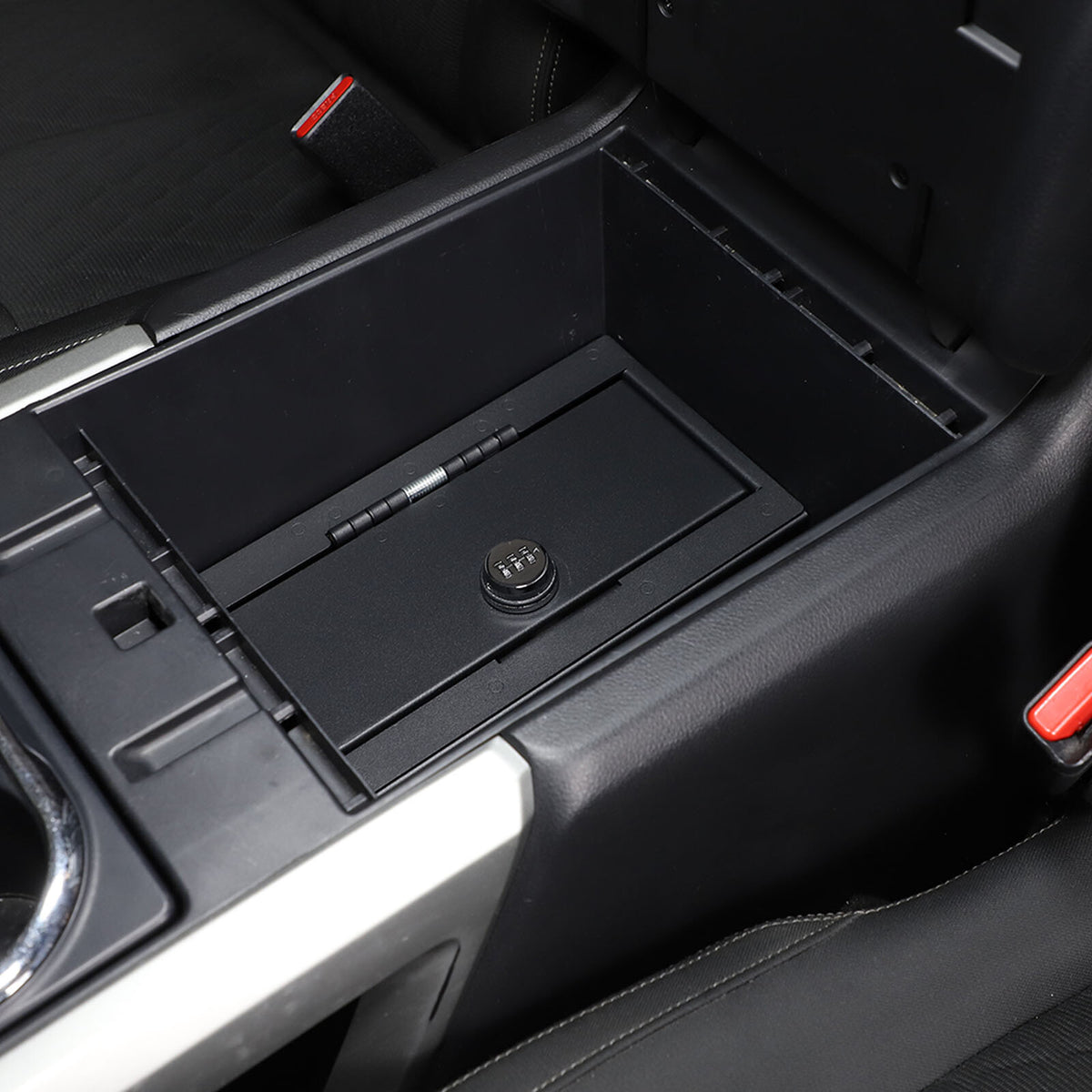 Center Console Safe GUN Storage Lock Box W/ TRAY For Nissan Titan 2016-23 18