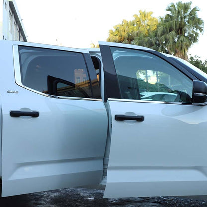 Steel Silver For Toyota Tundra 2022-2026 Window Full Complete Around Cover Trim 10