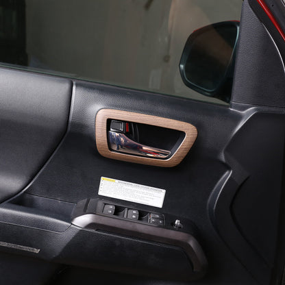 Wood Grain Interior Center Console Cover Trim For Toyota Tacoma 2016-2023 34