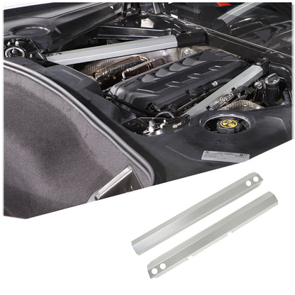 Aluminum Alloy Silver Engine Shroud Side Cover trim For Corvette C8 2020-2026 2